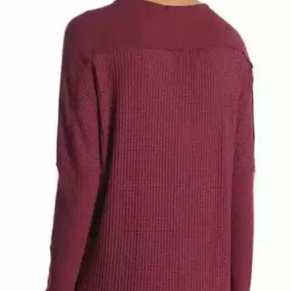 Nordstrom Burgundy Ribbed Sweater Medium - Picture 3 of 6